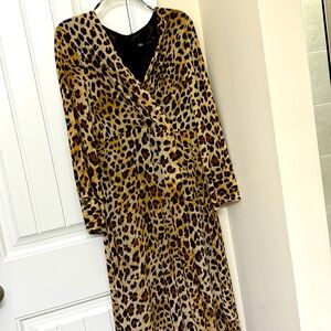 NWT ZARA LEOPARD LONG DRESS